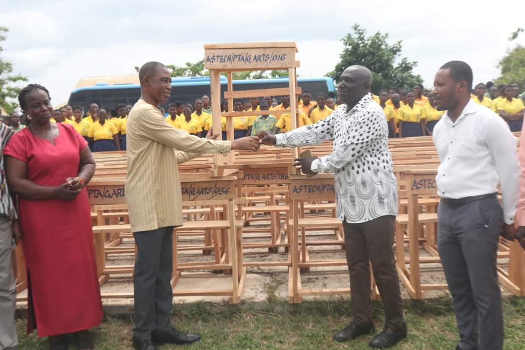 The Parent Association (PA) of Attafuah Senior High Technical School, Akim Oda Has Donated 400 Mono Desks To The School